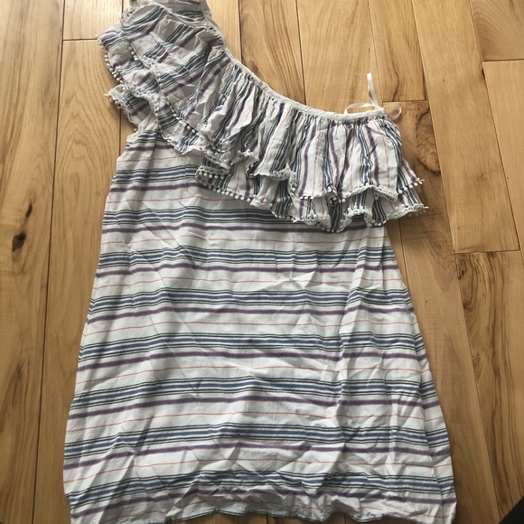 One Shoulder Dress with Ruffle - Picture 4 of 5